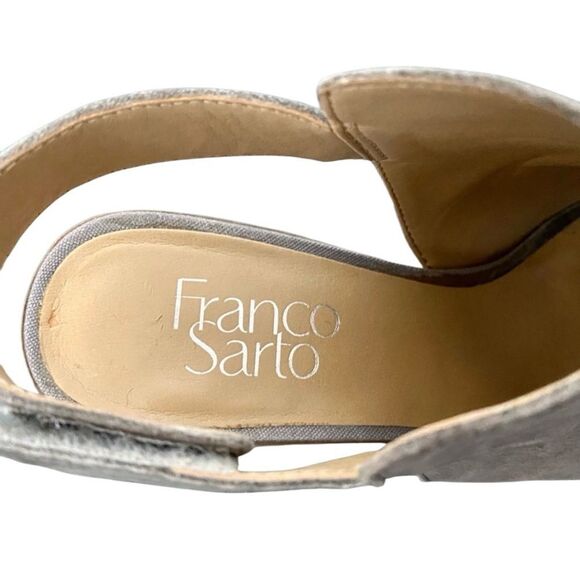 Franco Sarto Helix Taupe Open Toe Block Heels Women’s Size 6.5 - Picture 4 of 12